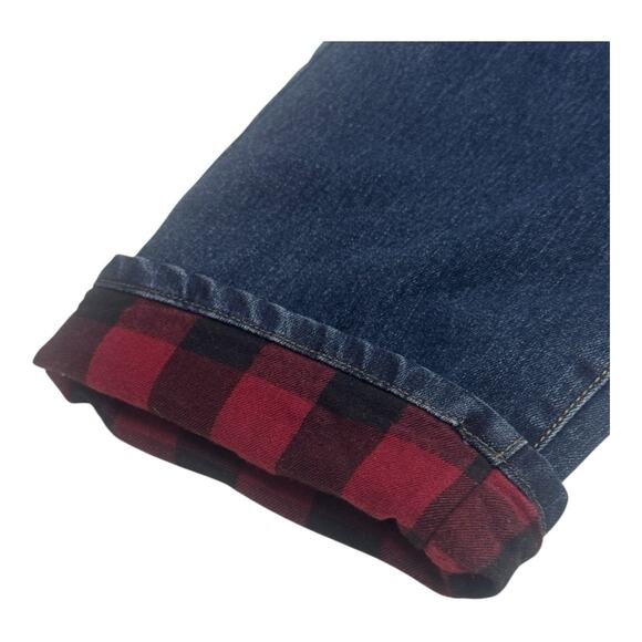 Eddie Bauer Mens Straight Fit Flannel Lined Jeans 38x32 Blue Cotton Blend - Picture 2 of 8